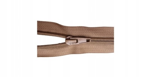 Zamek błyskawiczny rozdzielczy spiralny # 5 żyłkowy ciemny beż 40 cm