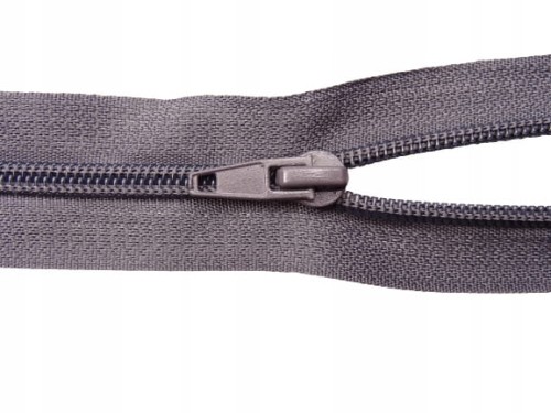 Zamek błyskawiczny rozdzielczy spiralny # 5 żyłkowy 45 cm ciemny szary