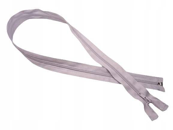Zamek błyskawiczny rozdzielczy spiralny # 5 żyłkowy jasny szary 55 cm