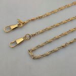 Łańcuszek do torebki z karabińczykiem 90 cm złoty