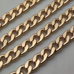 Łańcuszek GRUBY metalowy 16 / 12 / 3 mm do torebki 100 cm złoty