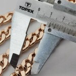 Łańcuszek GRUBY metalowy 16 / 12 / 3 mm do torebki 100 cm złoty