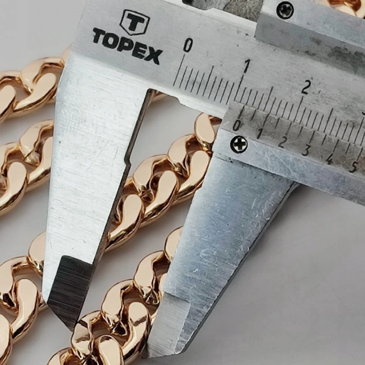 Łańcuszek GRUBY metalowy 16 / 12 / 3 mm do torebki 100 cm złoty