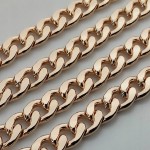 Łańcuszek GRUBY metalowy 16 / 12 / 3 mm do torebki 100 cm złoty