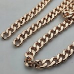 Łańcuszek GRUBY metalowy 16 / 12 / 3 mm do torebki 100 cm złoty