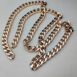 Łańcuszek GRUBY metalowy 16 / 12 / 3 mm do torebki 100 cm złoty