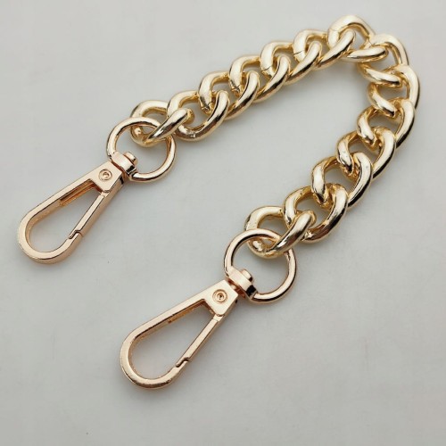 Łańcuszek / ucho gruby do torebki z karabińczykiem długość 25 cm złoty