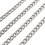 Łańcuszek metalowy bez karabińczyków do torebki 5 x 8 mm srebrny 100 cm