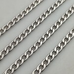 Łańcuszek metalowy bez karabińczyków do torebki 5 x 8 mm srebrny 100 cm
