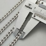 Łańcuszek metalowy bez karabińczyków do torebki 5 x 8 mm srebrny 100 cm