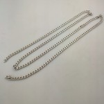 Łańcuszek metalowy bez karabińczyków do torebki 5 x 8 mm srebrny 100 cm