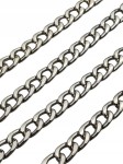 Łańcuszek metalowy bez karabińczyków do torebki 100 cm srebrny 9 x 13 mm