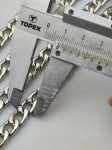Łańcuszek metalowy bez karabińczyków do torebki 100 cm srebrny 9 x 13 mm