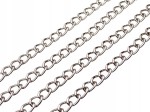 Łańcuszek metalowy bez karabińczyków do torebki 100 cm srebrny