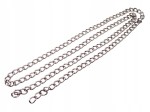 Łańcuszek metalowy bez karabińczyków do torebki 100 cm srebrny
