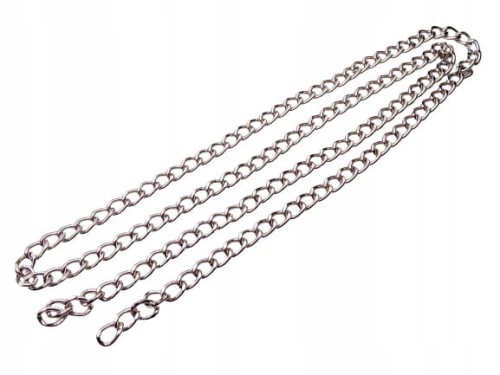 Łańcuszek metalowy bez karabińczyków do torebki 100 cm srebrny