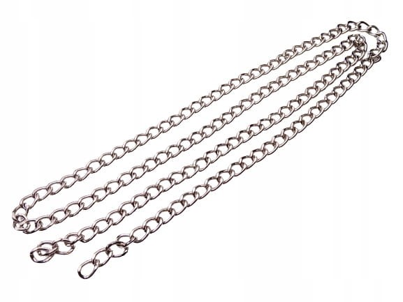 Łańcuszek metalowy bez karabińczyków do torebki 100 cm srebrny
