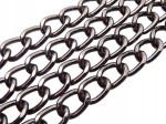 Łańcuszek metalowy bez karabińczyków do torebki 100 cm czarny nikiel