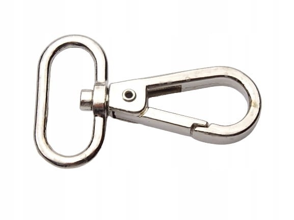 Karabińczyk metalowy 25 mm 2,5 cm do paska nikiel (17)