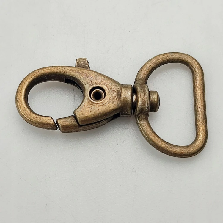 Karabińczyk 20 / 41 mm do paska torebki stare złoto 1 sztuka *