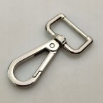 Karabińczyk metalowy do paska 25 / 60 mm srebrny (76)