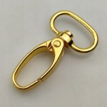 Karabińczyk metalowy 20 mm do paska torebki złoty 1 sztuka (49a)