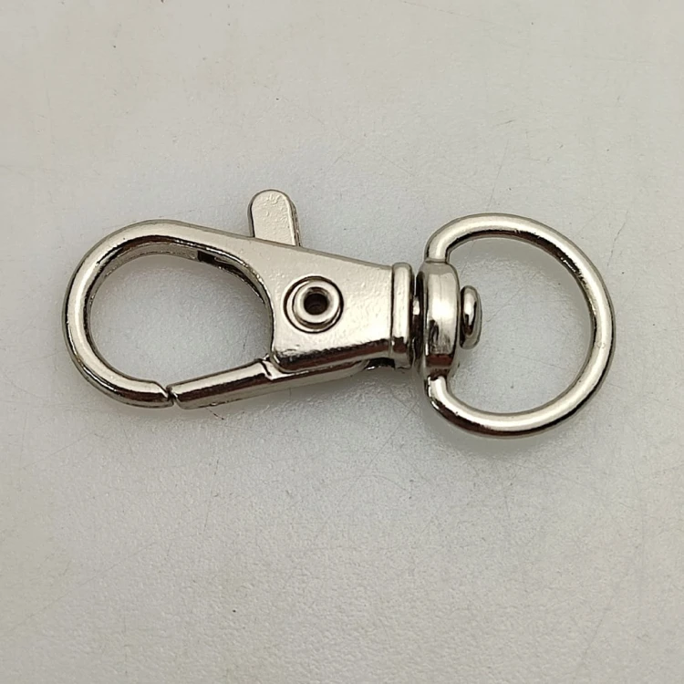 Karabińczyk metalowy do paska 10 / 30 mm srebrny (44)