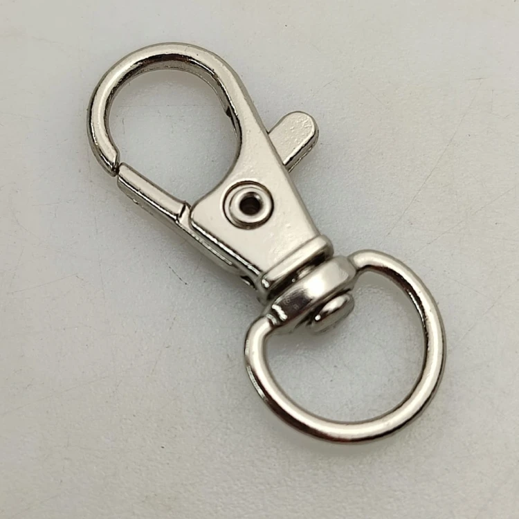 Karabińczyk metalowy do paska 10 / 30 mm srebrny (44)