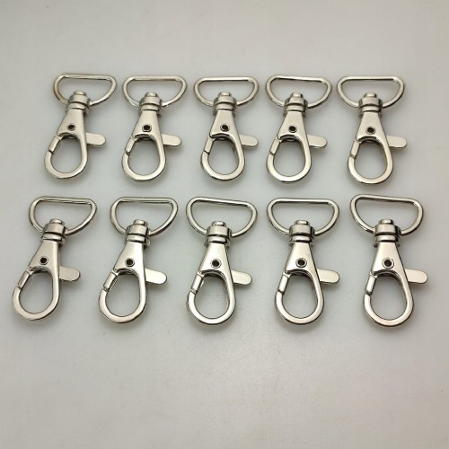 Karabińczyk metalowy do paska ryba 16 mm nikiel 10 sztuk (4)