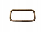 Ramka metalowa kaletnicza prostokąt 40 / 16 / 3 mm stare złoto 10 sztuk