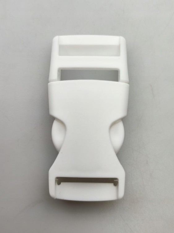 Klamra zatrzaskowa plastikowa do torby 20 mm do paska 10 sztuk biały