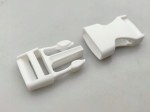 Klamra zatrzaskowa plastikowa do torby 20 mm do paska 10 sztuk biały