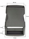 Klamra zatrzaskowa plastikowa 40 mm do paska 1 sztuka szary