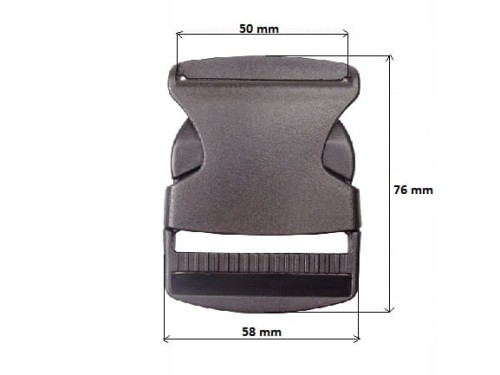 Klamra zatrzaskowa plastikowa 50 mm do paska plecaka torby 10 sztuk