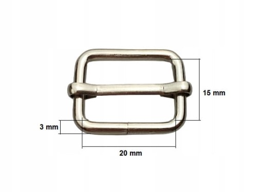 Regulator ramka 20 / 15 / 3 mm 10 sztuk srebrny