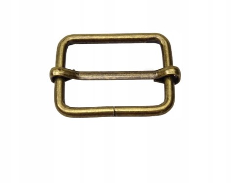 Regulator metalowy kaletniczy to paska 26 / 20 / 3 mm 10 szt stare złoto