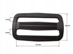 Ramka regulator plastikowy do plecaka torby 50 mm 1 sztuka czarny