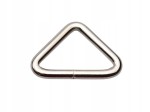 Ramka metalowa kaletnicza trójkąt 30 / 17 / 4 mm srebrna 10 sztuk