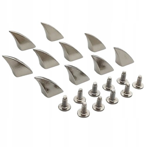 Ćwieki szpony metalowe nity skręcane 16 srebrny 10 sztuk