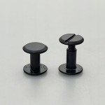 Nity skręcane śruba do paska 8 mm 10 sztuk czarny mat