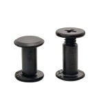 Nity skręcane śruba do paska 10 mm czarny mat 10 sztuk