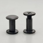 Nity skręcane śruba do paska 10 mm czarny mat 10 sztuk