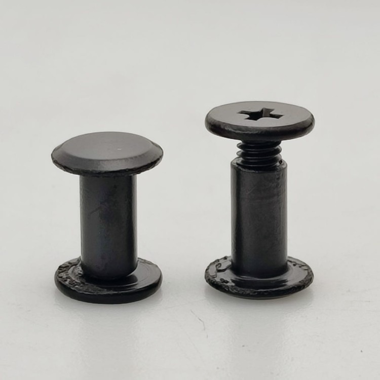 Nity skręcane śruba do paska 10 mm czarny mat 10 sztuk