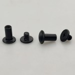 Nity skręcane śruba do paska 10 mm czarny mat 10 sztuk