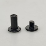 Nity skręcane śruba do paska 10 mm czarny mat 10 sztuk