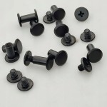 Nity skręcane śruba do paska 10 mm czarny mat 10 sztuk