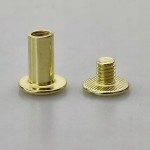 Nity skręcane śruba do paska 10 mm złoty 10 sztuk