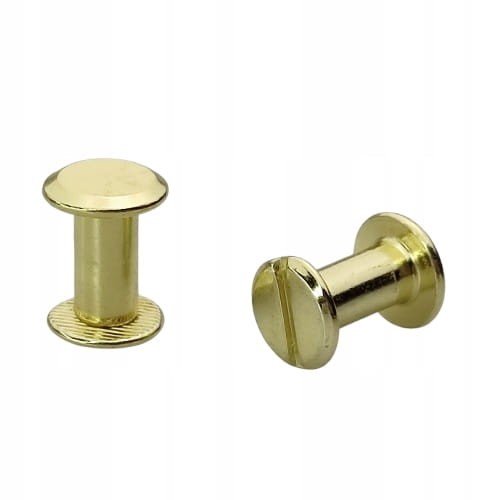 Nity skręcane śruba do paska 10 mm 1 szt złoty