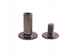 Nity skręcane śruba do paska 10 mm czarny nikiel 10 sztuk