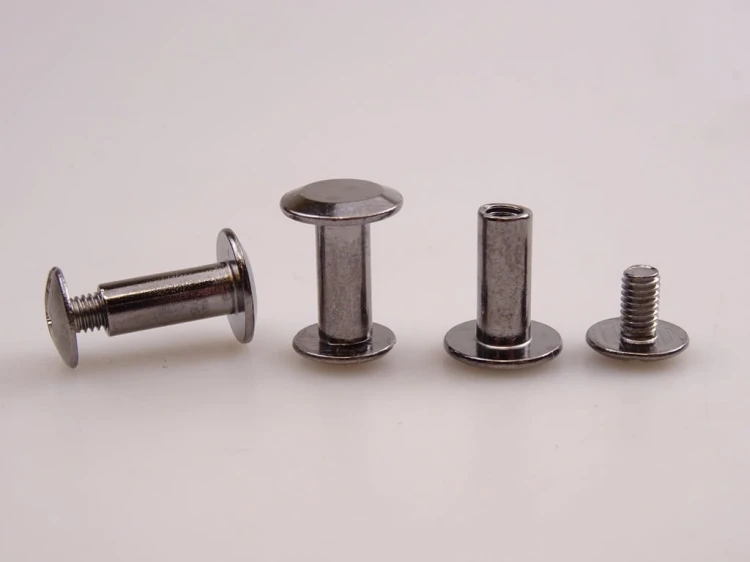 Nity skręcane śruba do paska 10 mm czarny nikiel 10 sztuk